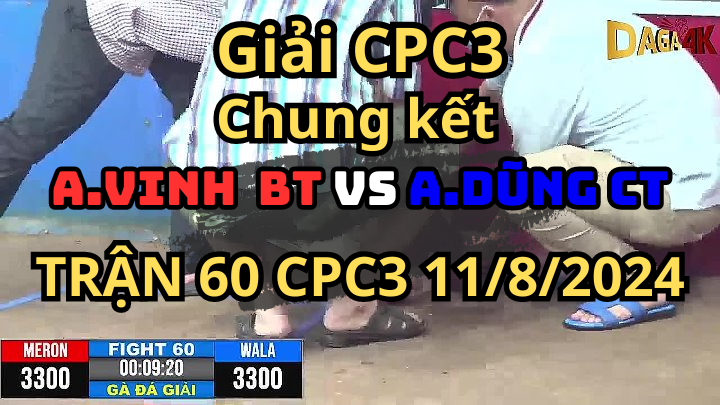 Kết Quả Giải Đá Gà Cúp C3 Lần 3 Ngày 11/08/2024